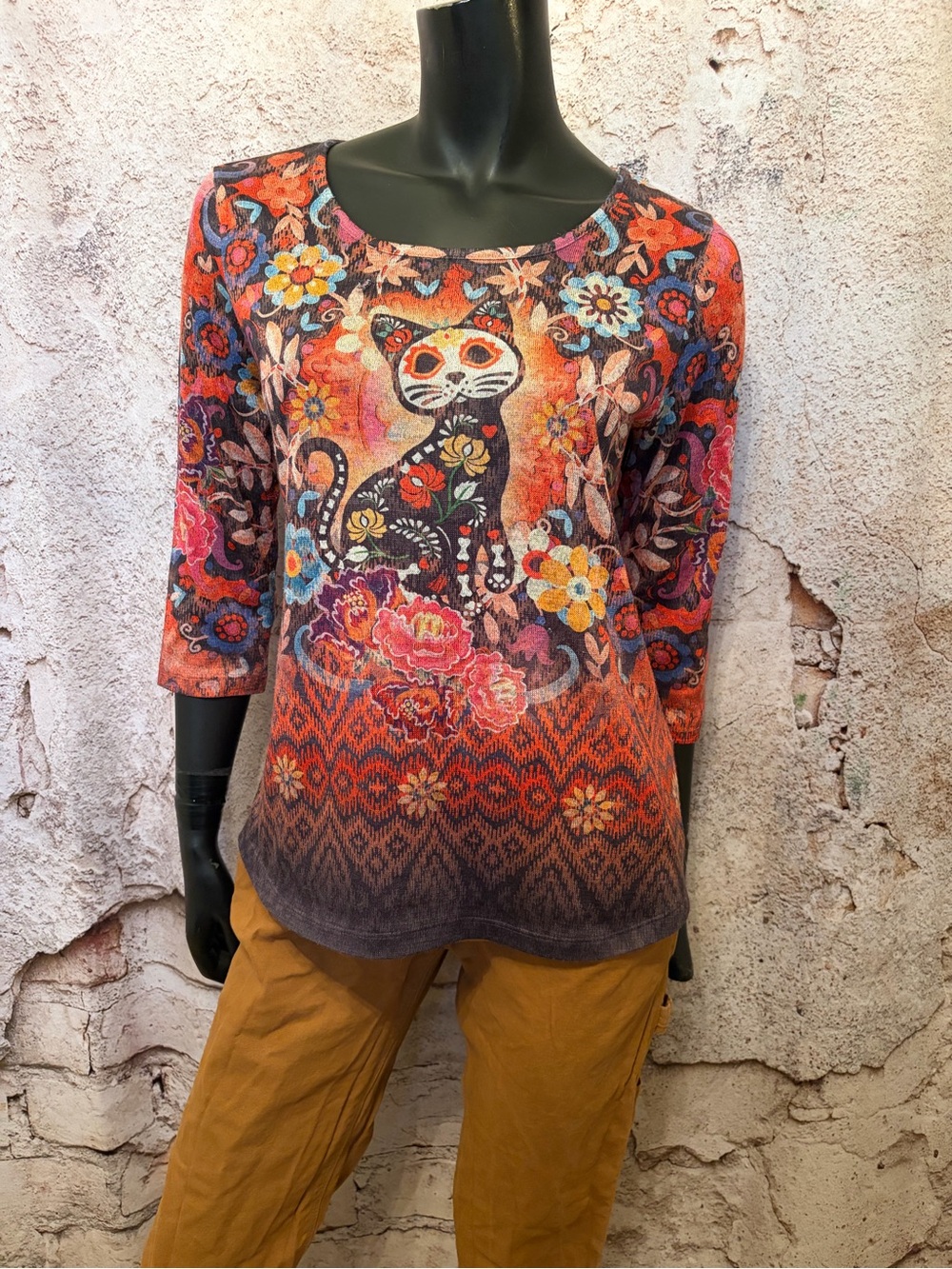 Energe Multi Coloured Cat Top